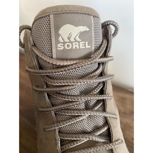 SOREL Caribou Mod Chukka Boots Mens Suede & Nylon Rain Boot Waterproof 8.5 Fungi - Picture 6 of 9